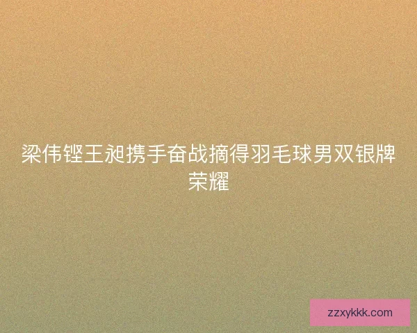 梁伟铿王昶携手奋战摘得羽毛球男双银牌荣耀